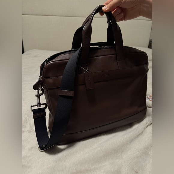 COACH Leather Commuter Briefcase Laptop Bag - Picture 6 of 10